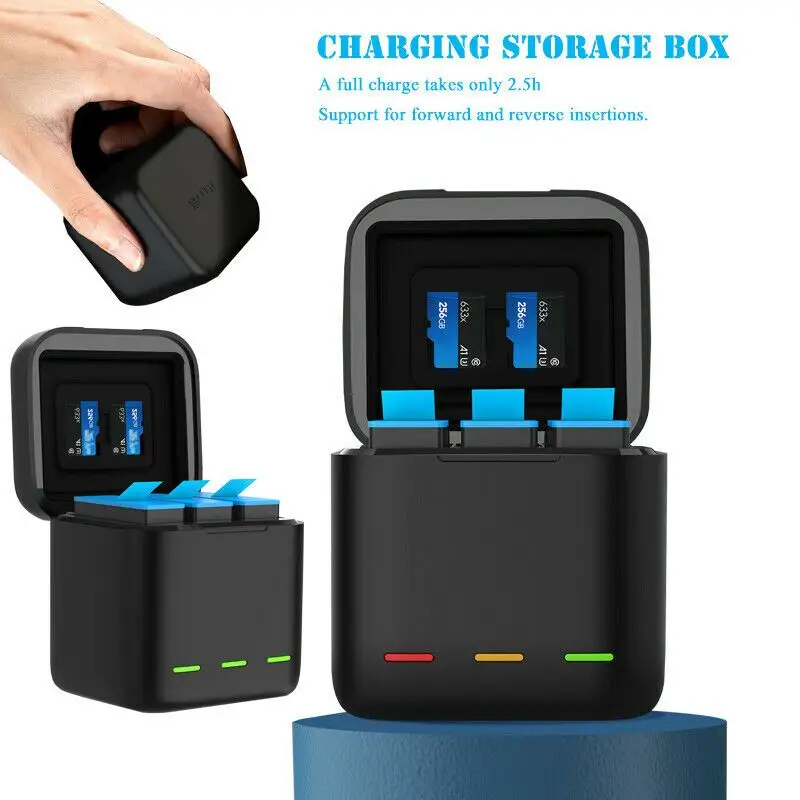 Telesin 3 Channel Charger Box For Gopro 9/10 by  in  - EC MALL
