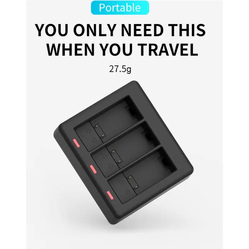 Telesin 3 Channel Charger+Battery Telesin (x2) For Gopro 9/10 by  in  - EC MALL