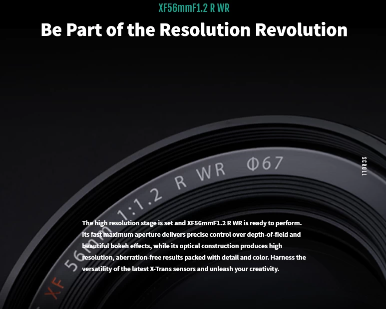 Fujifilm Fujinon XF 56mm f/1.2 R WR Lens by  in  - EC MALL