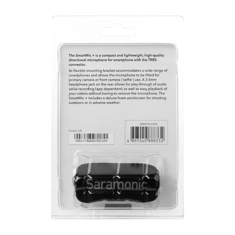 Saramonic SmartMic+ Compact TRRS 3.5 Directional Microphone for Smartphones by  in  - EC MALL