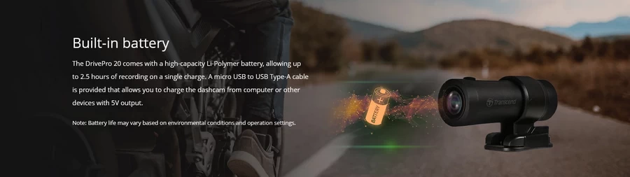 Transcend DrivePro 20 Motorcycle Dashcam by  in  - EC MALL