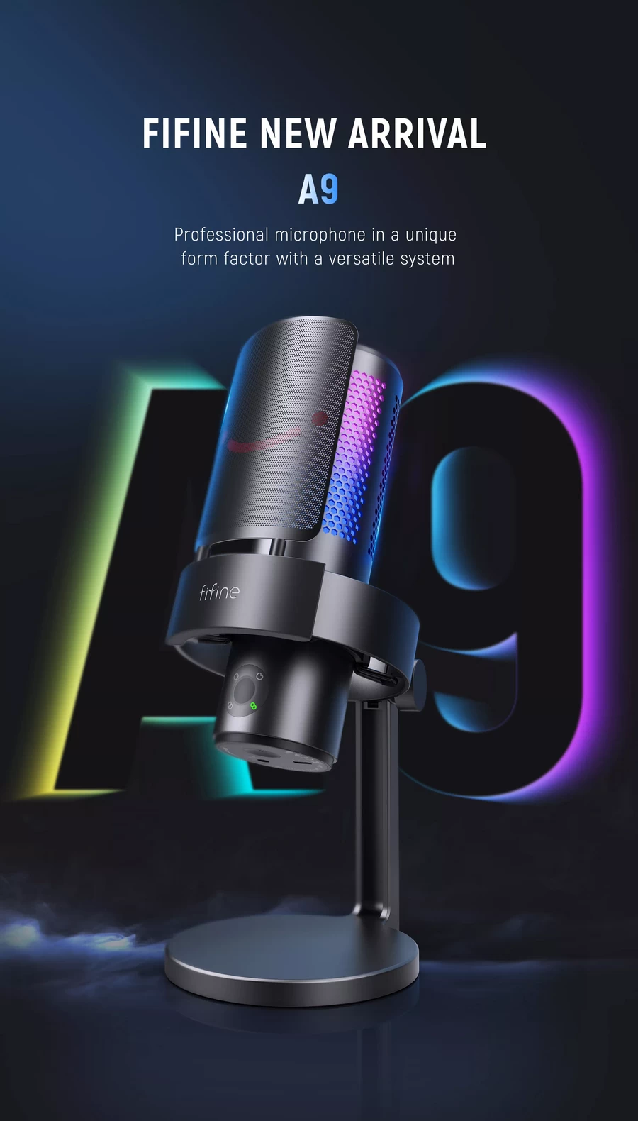 FIFINE A9 Podcast RGB Microphone Mic Studio Usb Condenser by  in  - EC MALL
