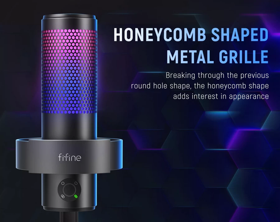 FIFINE A9 Podcast RGB Microphone Mic Studio Usb Condenser by  in  - EC MALL