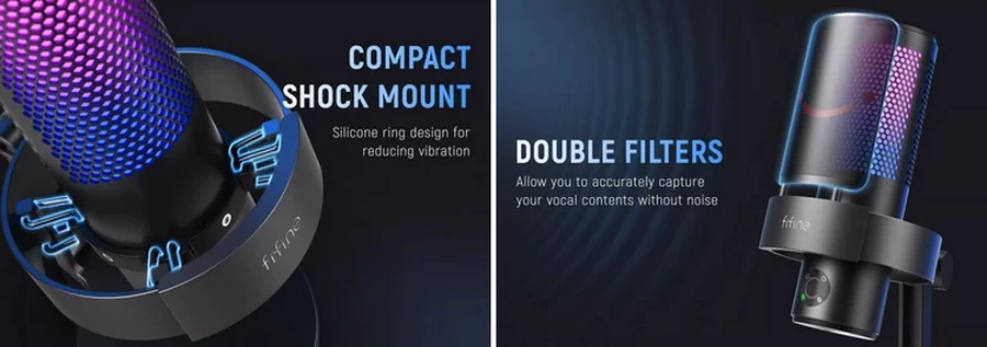 FIFINE A9 Podcast RGB Microphone Mic Studio Usb Condenser by  in  - EC MALL