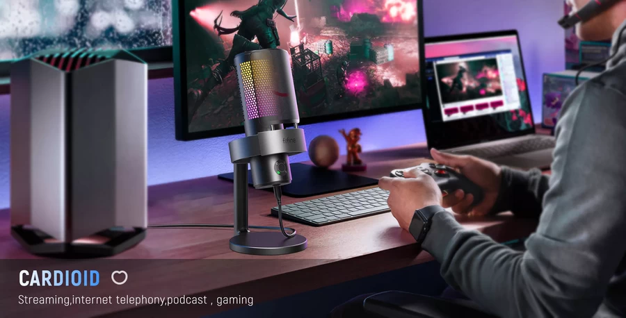 FIFINE A9 Podcast RGB Microphone Mic Studio Usb Condenser by  in  - EC MALL