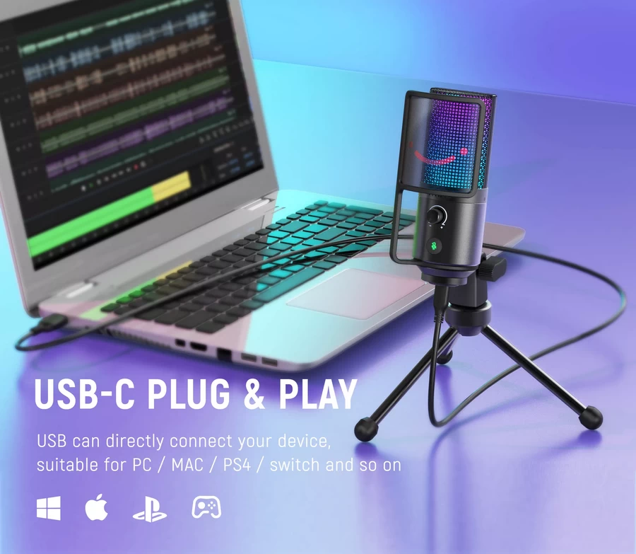 FIFINE K669 Pro3 USB Condenser RGB Desktop Microphone by  in  - EC MALL