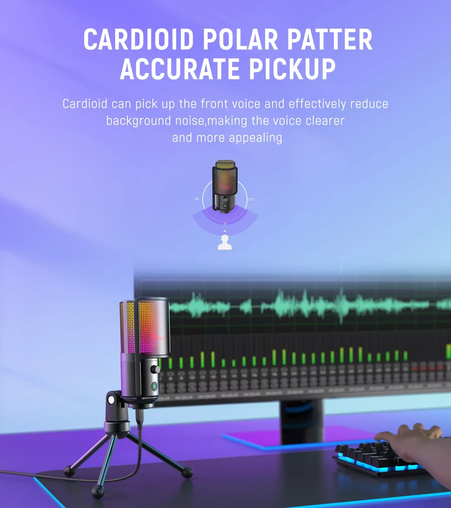 FIFINE K669 Pro3 USB Condenser RGB Desktop Microphone by  in  - EC MALL