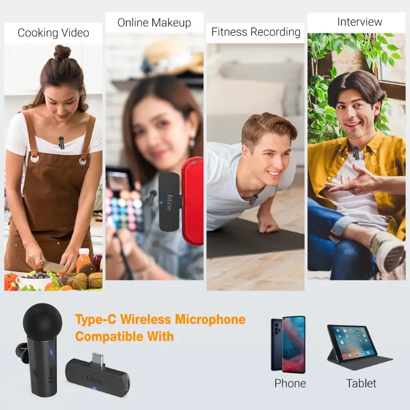 FIFINE M6 Wireless Lavalier Microphone by  in  - EC MALL