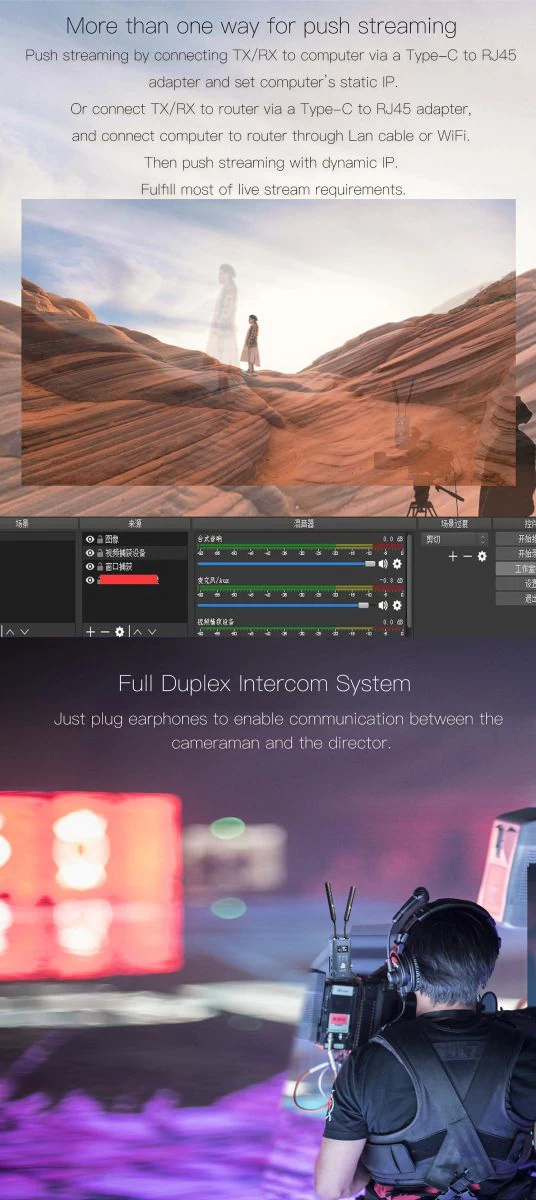 ForHope XM1000Pro SDI/HDMI Wireless Video Transmitter by  in  - EC MALL