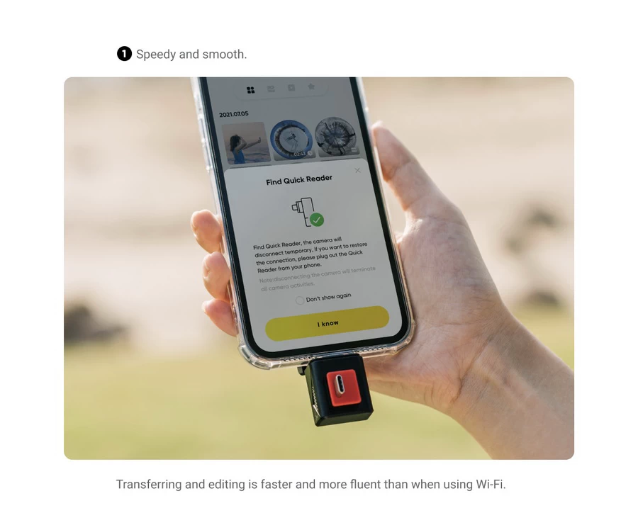 Insta360 Quick Reader (Horizontal Version) for One RS / One R by  in  - EC MALL