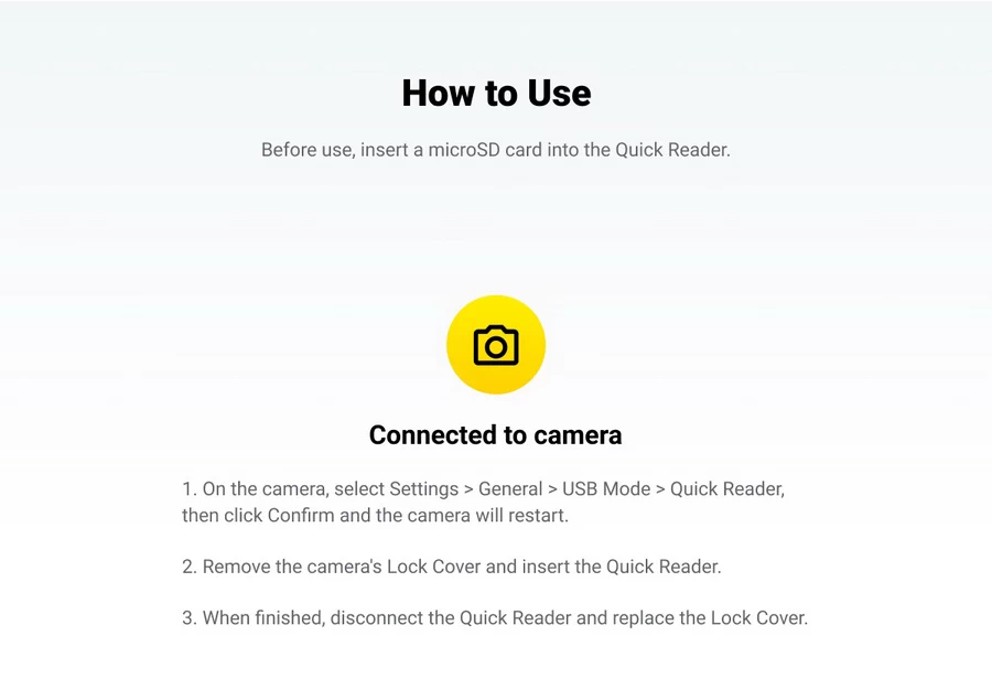 Insta360 Quick Reader (Horizontal Version) for One RS / One R by  in  - EC MALL