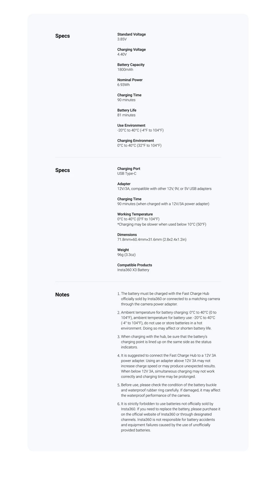 Insta360 X3 Battery by  in  - EC MALL