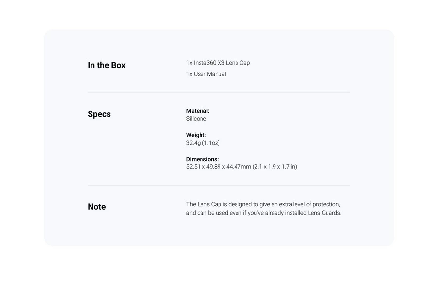 Insta360 X3 Lens Cap by  in  - EC MALL