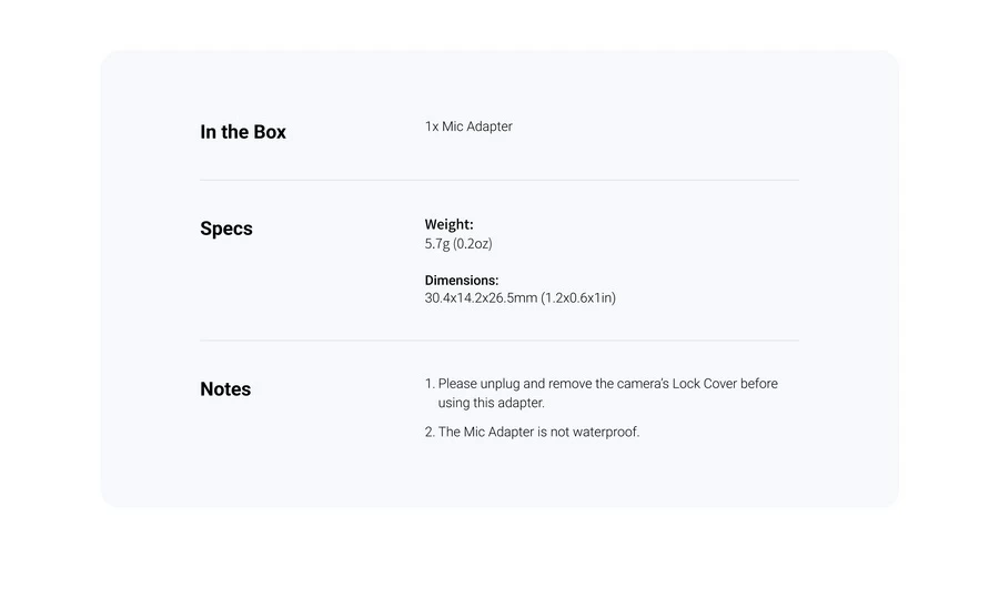 Insta360 X3 Mic Adapter อะแดปเตอร์ไมโครโฟนภายนอกสำหรับ Insta360 X3 by  in  - EC MALL