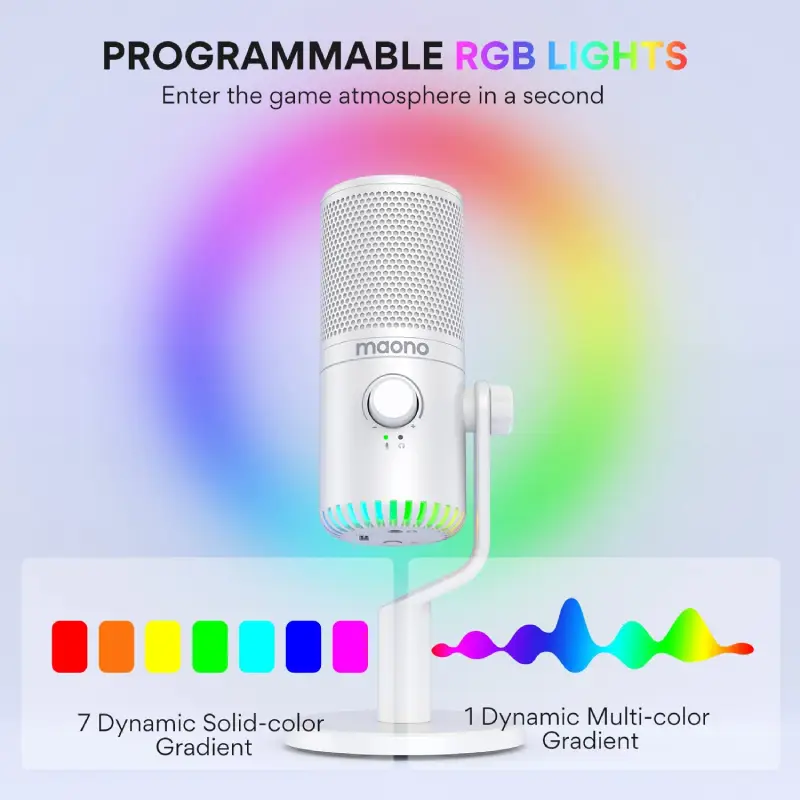 Maono DM30 RGB Programmable USB Condenser Microphone by  in  - EC MALL