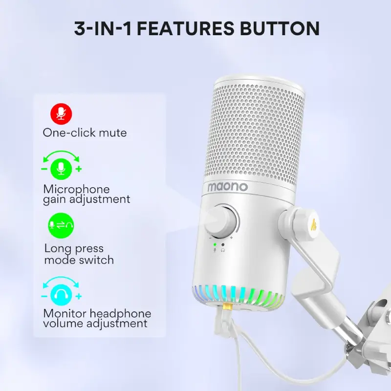 Maono DM30 RGB Programmable USB Condenser Microphone by  in  - EC MALL