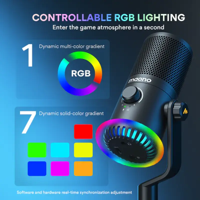 Maono DM30 RGB Programmable USB Condenser Microphone by  in  - EC MALL