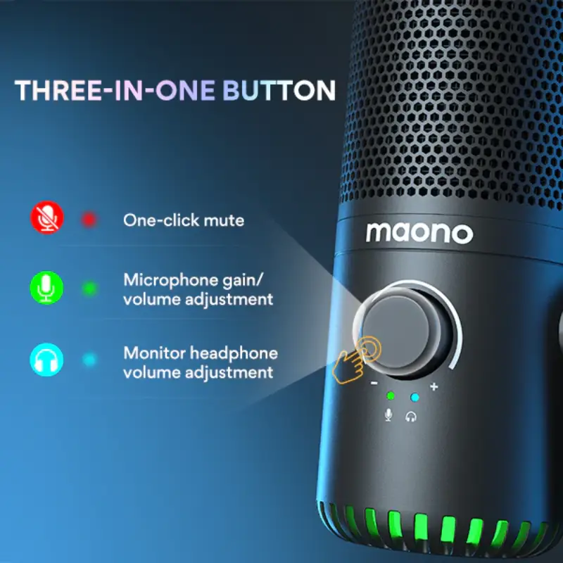 Maono DM30 RGB Programmable USB Condenser Microphone by  in  - EC MALL