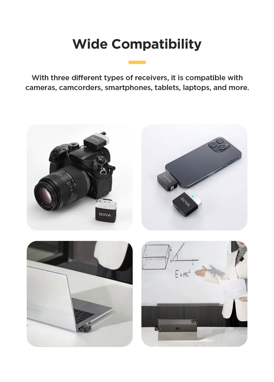 Boya BY-M1V5 / BY-M1V6 For (Lightning) Wireless Microphone by  in  - EC MALL