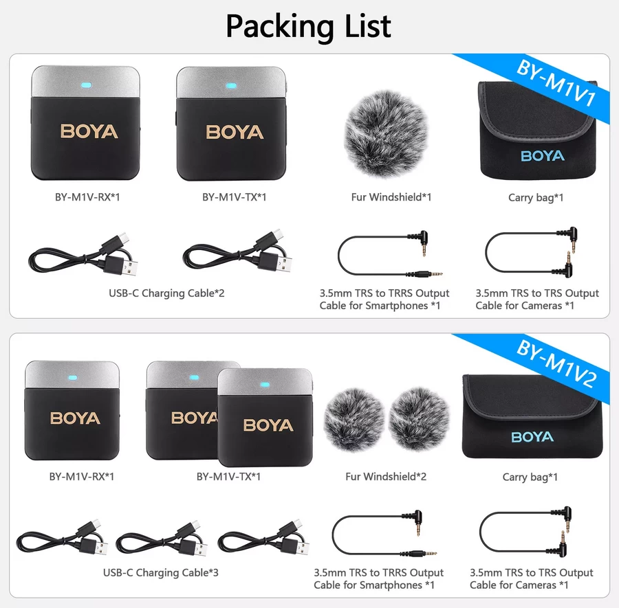 Boya BY-M1V2 For (3.5mmTRS TRRS) Wireless Microphone by  in  - EC MALL