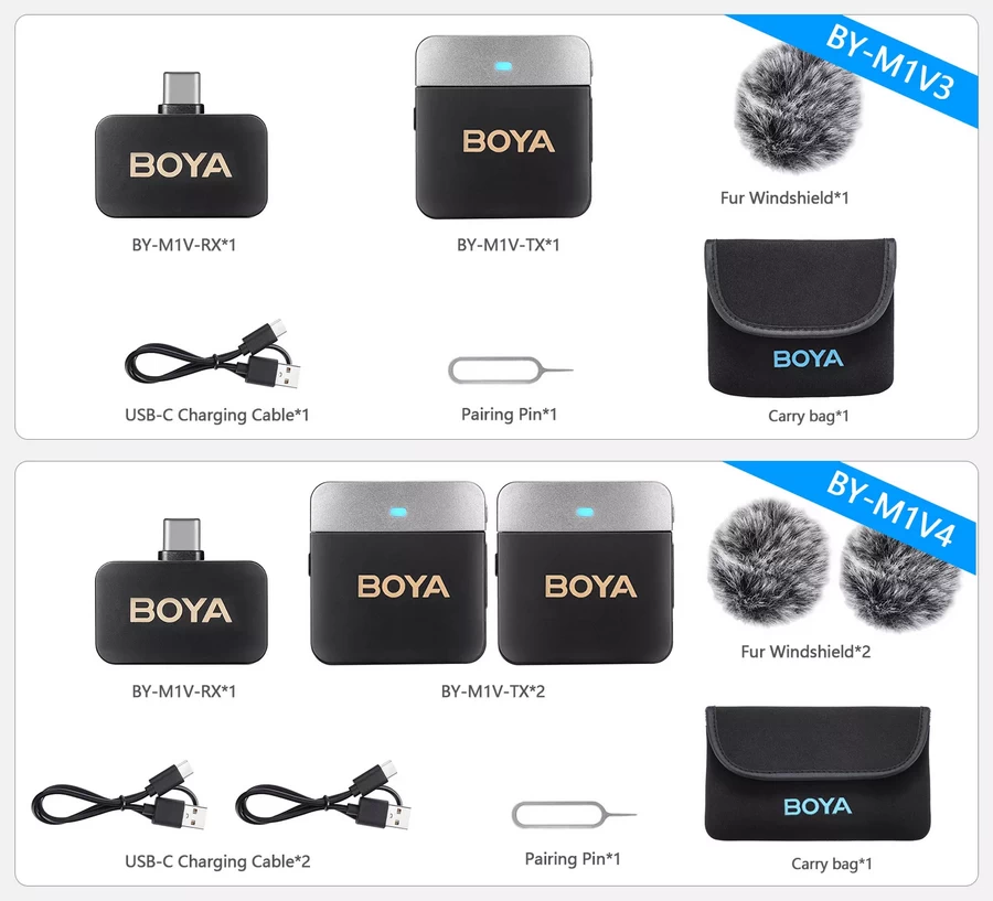 Boya BY-M1V4 / Boya BY-M1V3 For (Type C) Wireless Microphone by  in  - EC MALL