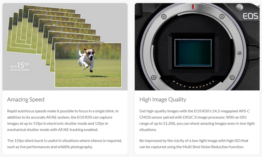 Canon EOS R50 Mirrorless Camera by  in  - EC MALL