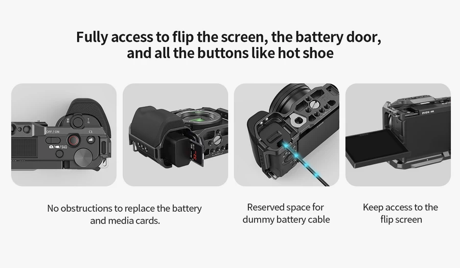 SmallRig 3538B Camera Cage with Grip for Sony ZV-E10 by  in  - EC MALL