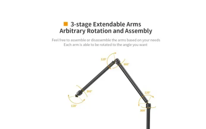 Ulanzi LS08 Flexible Arm Professional Live Streaming Stand Equipment by  in  - EC MALL