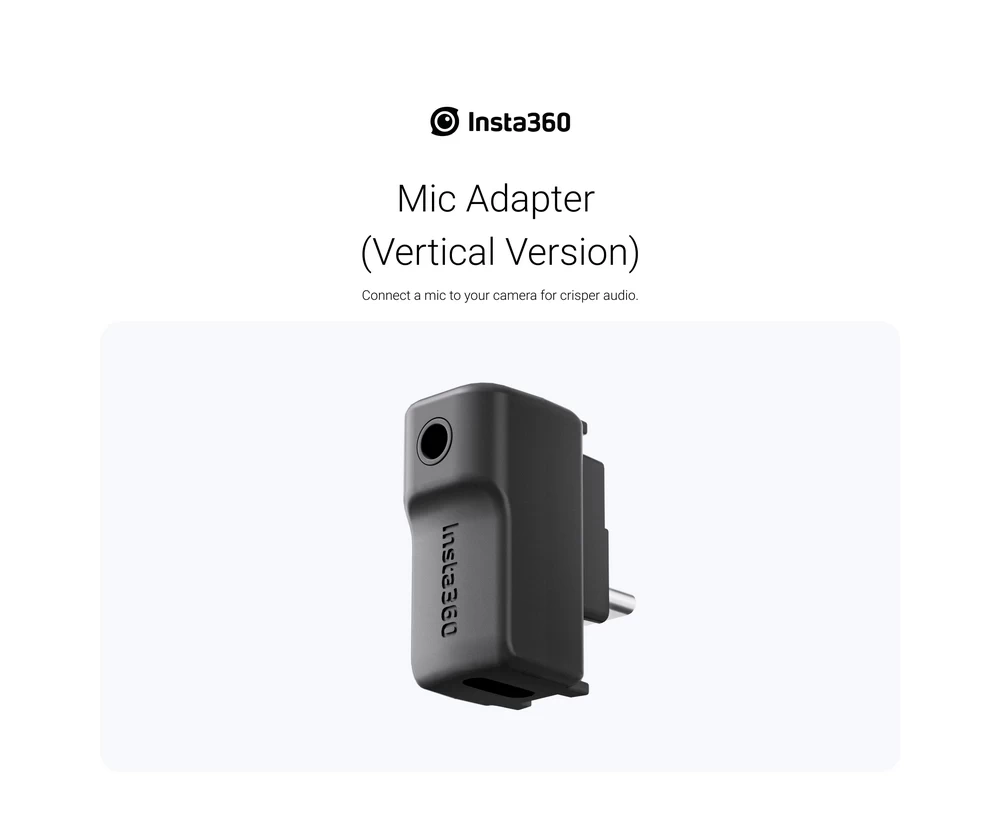Insta360 Vertical Microphone Adapter for ONE X2 and RS Series by  in  - EC MALL