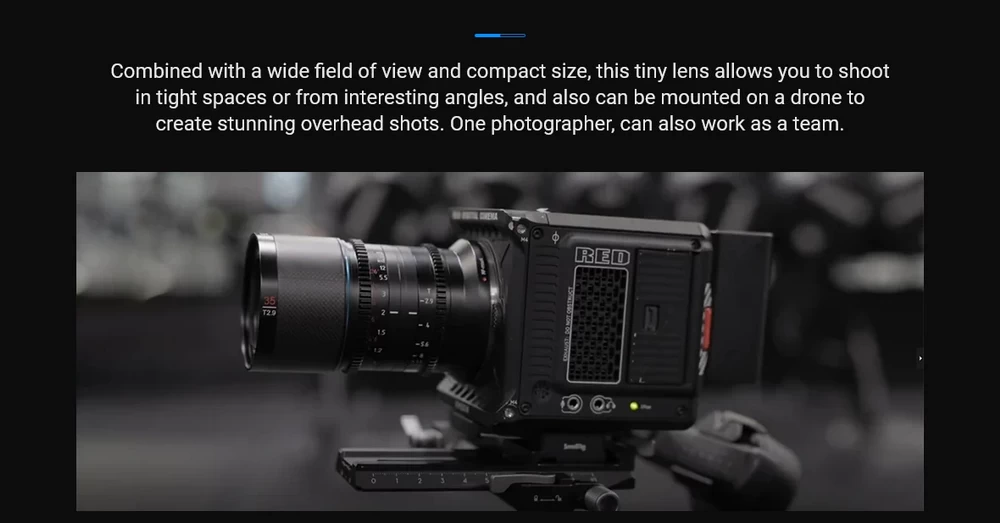 Sirui Saturn 35N 35mm T2.9 1.6x Carbon Fiber Full-Frame Anamorphic Lens (Neutral Flare) by  in  - EC MALL