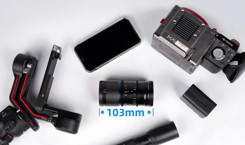 Sirui Saturn 35N 35mm T2.9 1.6x Carbon Fiber Full-Frame Anamorphic Lens (Neutral Flare) by in - EC MALL