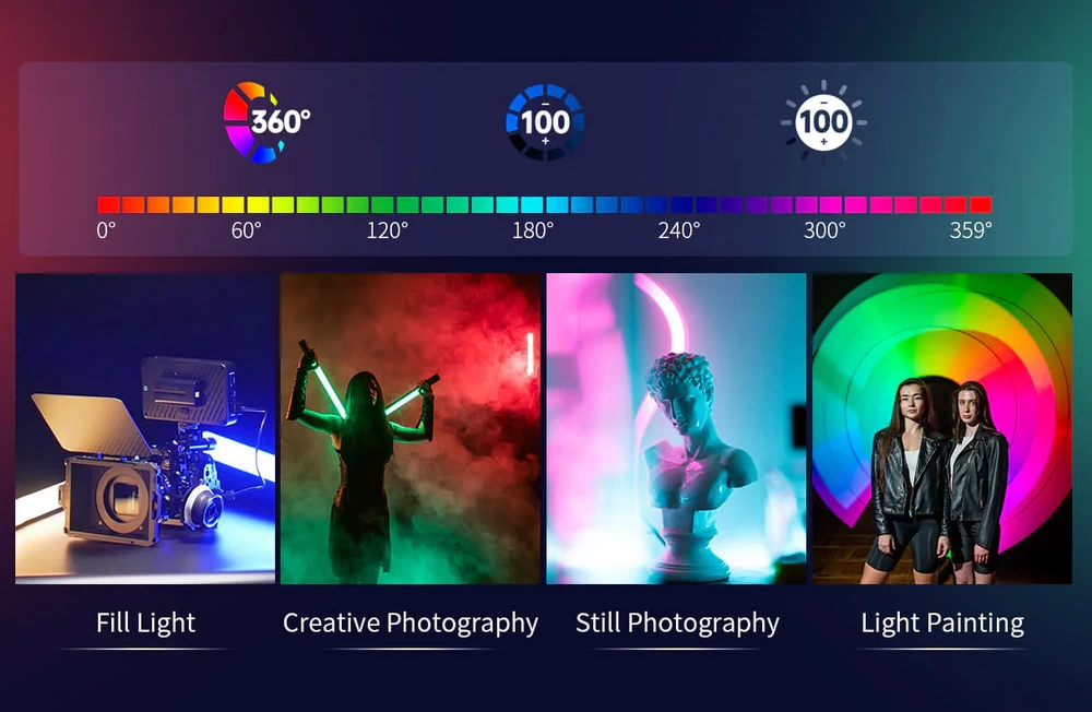 Sirui T60 Telescopic RGB LED Tube Light by  in  - EC MALL