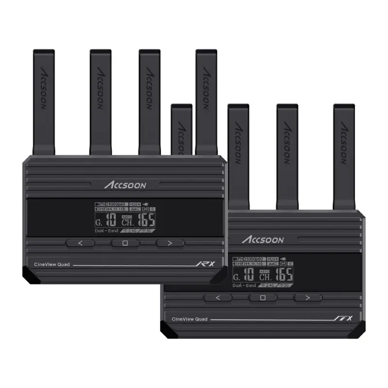 Accsoon Cineview Quad 2.4GHZ+5GHZ Dual-Band Transmission System ( Transmitter and Receiver ) by  in  - EC MALL