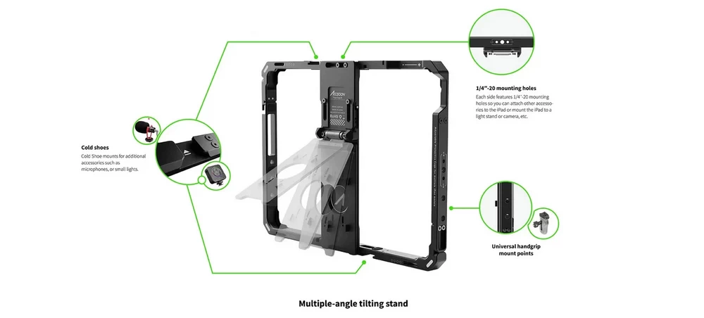 Accsoon ipad Power Cage Pro II Tablet Cage by  in  - EC MALL
