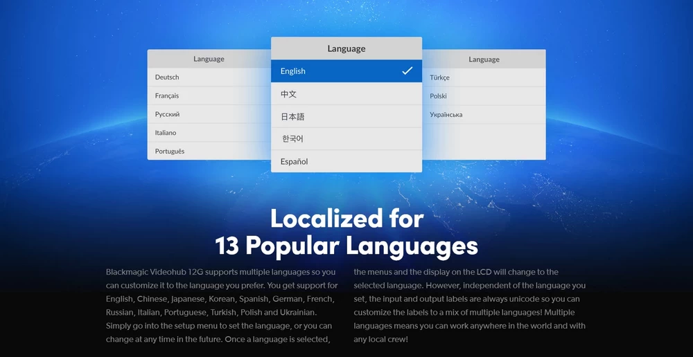 Blackmagic Design Videohub 40x40 12G by  in  - EC MALL