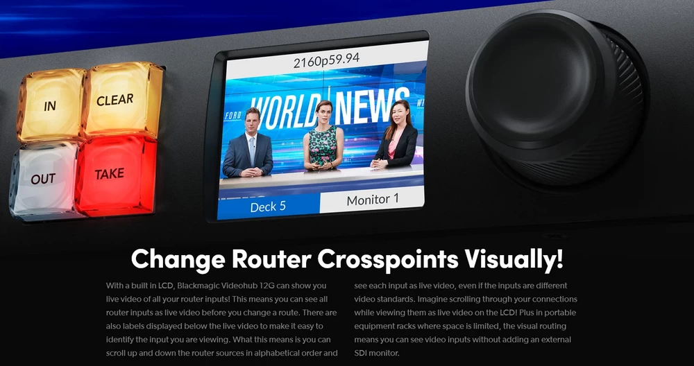 Blackmagic Design Videohub 40x40 12G by  in  - EC MALL