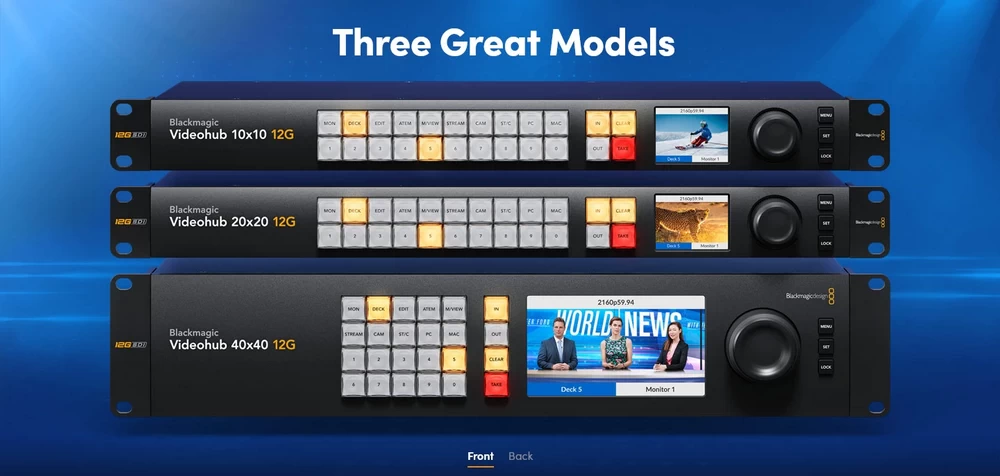 Blackmagic Videohub 20x20 12G เราเตอร์ 4K60 Zero Latency ราคาดี