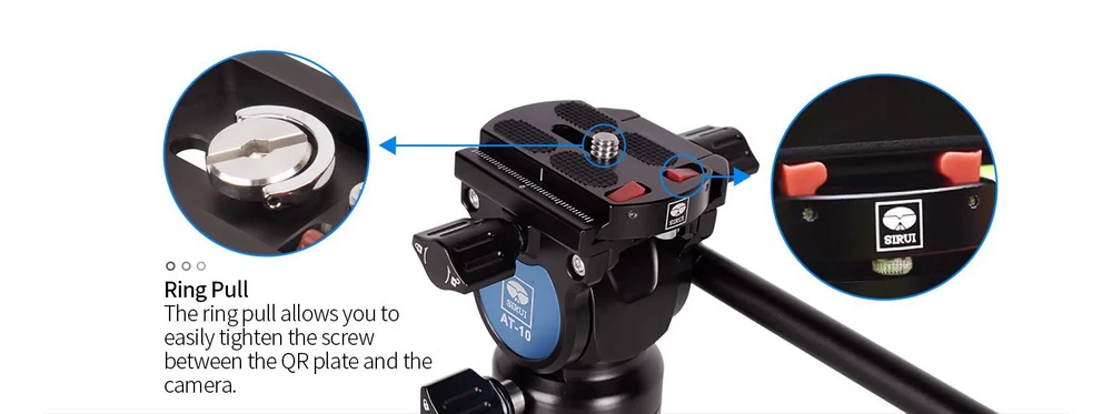 Sirui AT-125+AT-10 Panoramic Video Head Carbon Fiber Tripod Kit by  in  - EC MALL