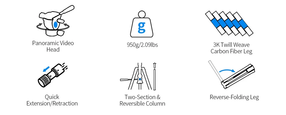Sirui AT-125+AT-10 Panoramic Video Head Carbon Fiber Tripod Kit by  in  - EC MALL