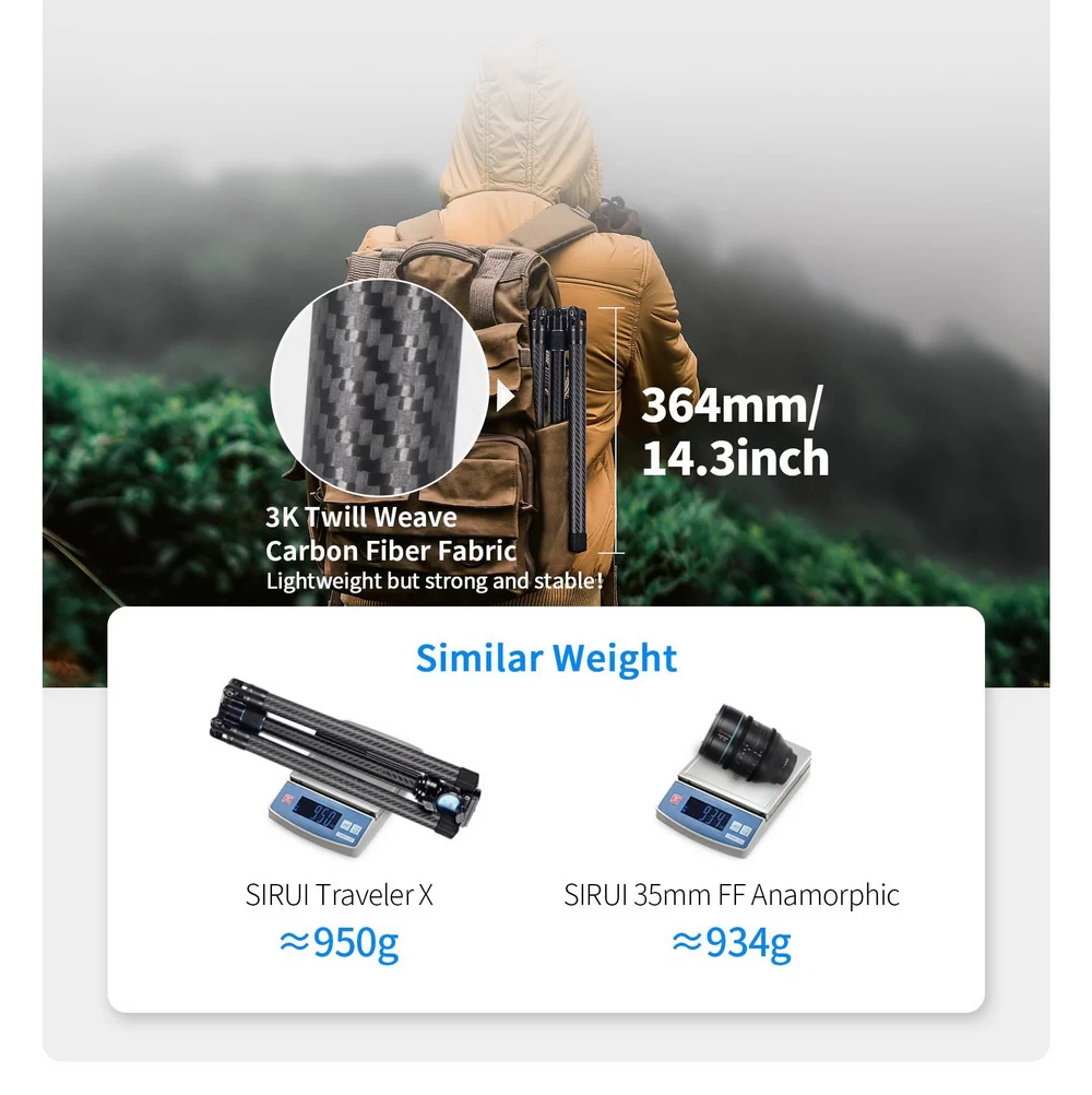 Sirui AT-125+AT-10 Panoramic Video Head Carbon Fiber Tripod Kit by  in  - EC MALL