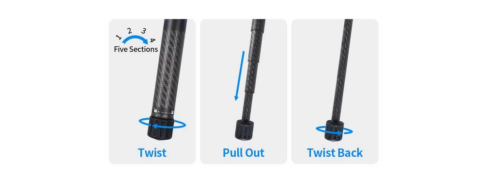 Sirui AT-125+AT-10 Panoramic Video Head Carbon Fiber Tripod Kit by  in  - EC MALL