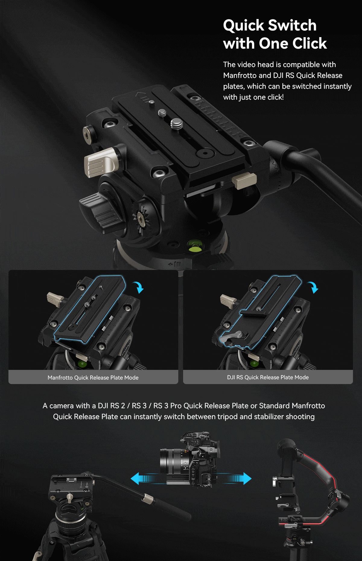 SmallRig 3989 FreeBlazer Heavy-Duty Carbon Fiber Tripod Kit AD-100 by  in  - EC MALL