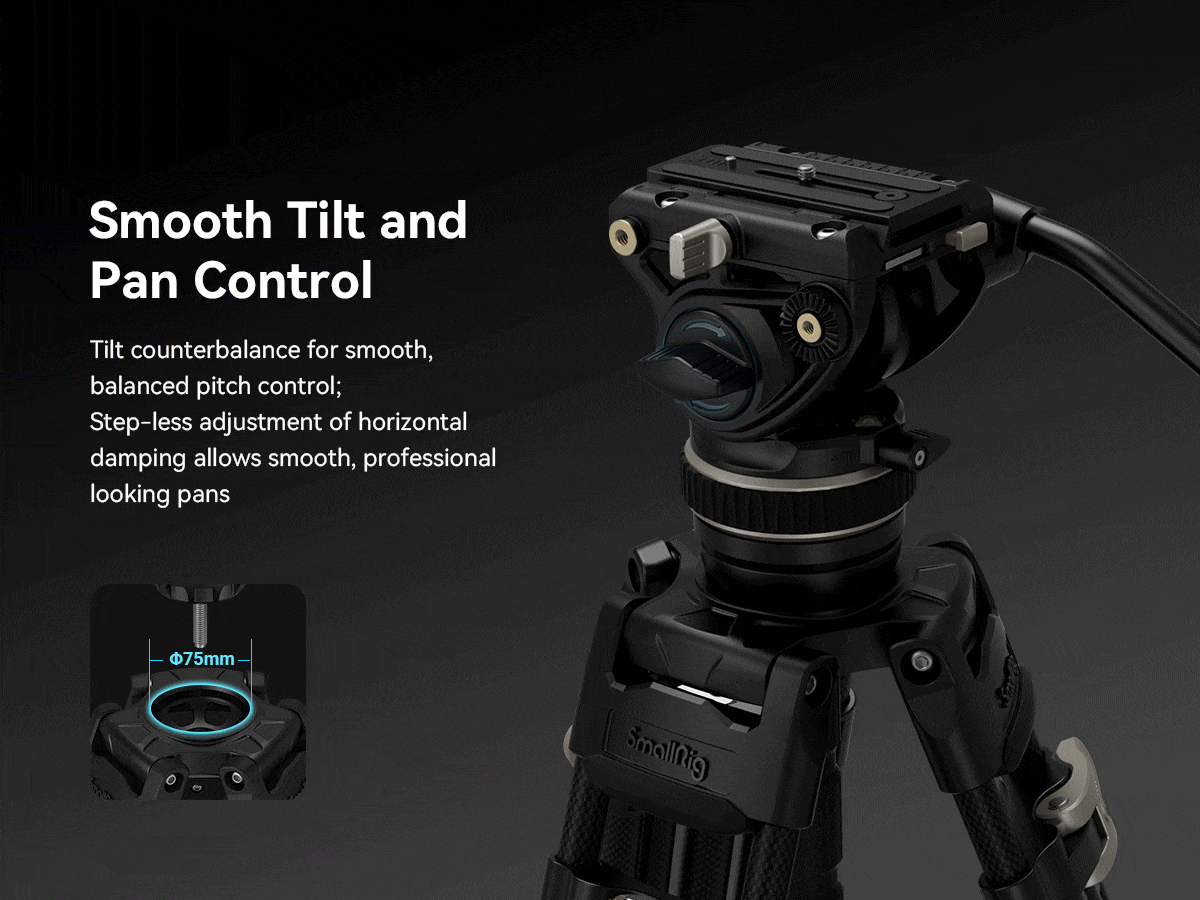 SmallRig 3989 FreeBlazer Heavy-Duty Carbon Fiber Tripod Kit AD-100 by  in  - EC MALL