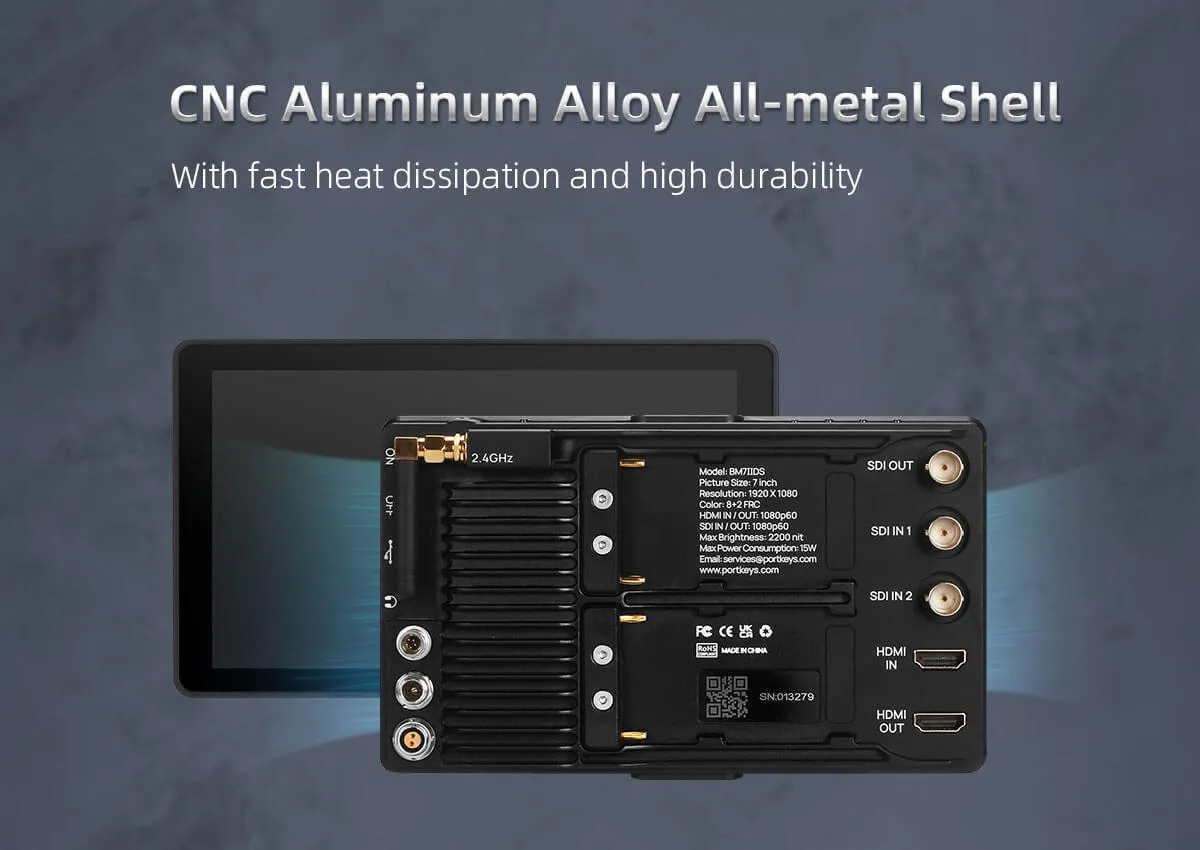 Portkeys BM7II DS 7" High-Bright Monitor with Wireless Camera Control by  in  - EC MALL