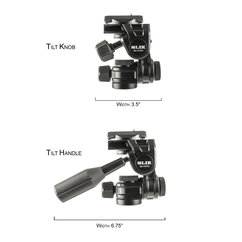 Slik SH-747FC 3 Way Pan Heads by  in  - EC MALL