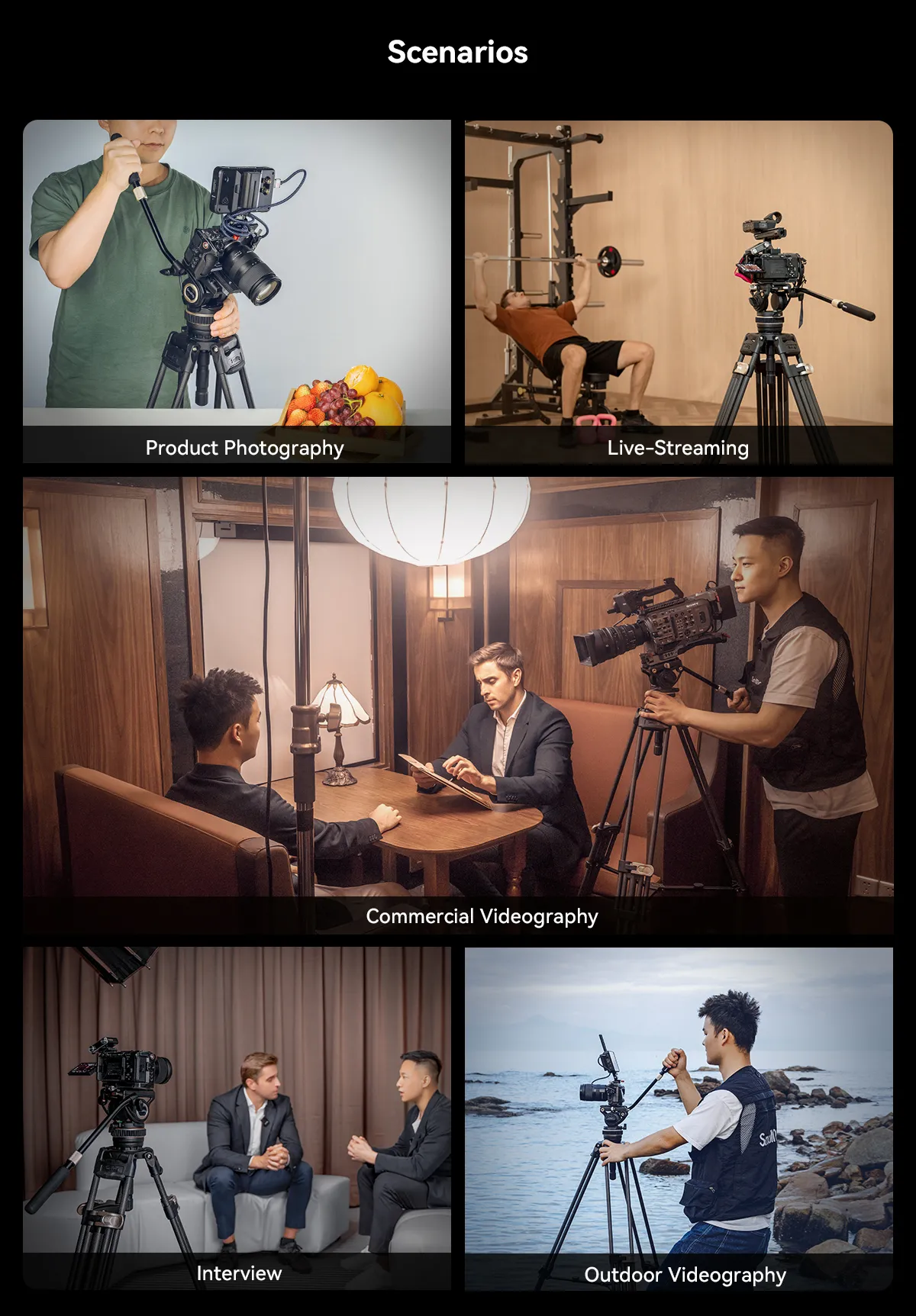 SmallRig 3989 FreeBlazer Heavy-Duty Carbon Fiber Tripod Kit AD-100 by  in  - EC MALL