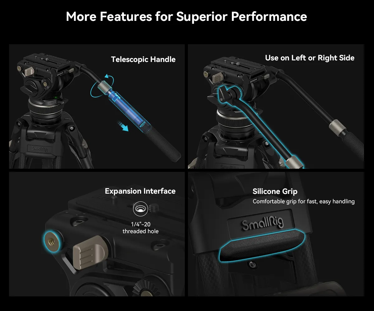 SmallRig 3989 FreeBlazer Heavy-Duty Carbon Fiber Tripod Kit AD-100 by  in  - EC MALL