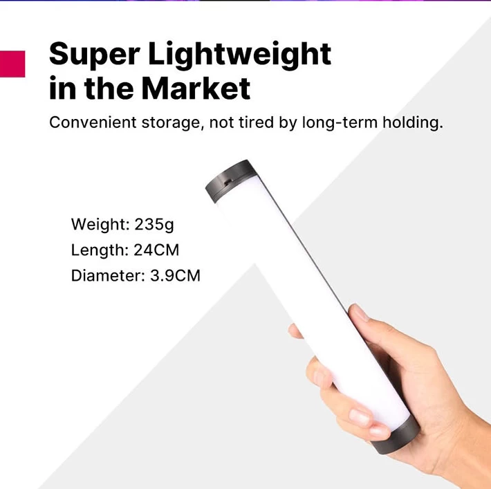 Ulanzi VL110 Magnetic RGB Tube Light 24cm by  in  - EC MALL