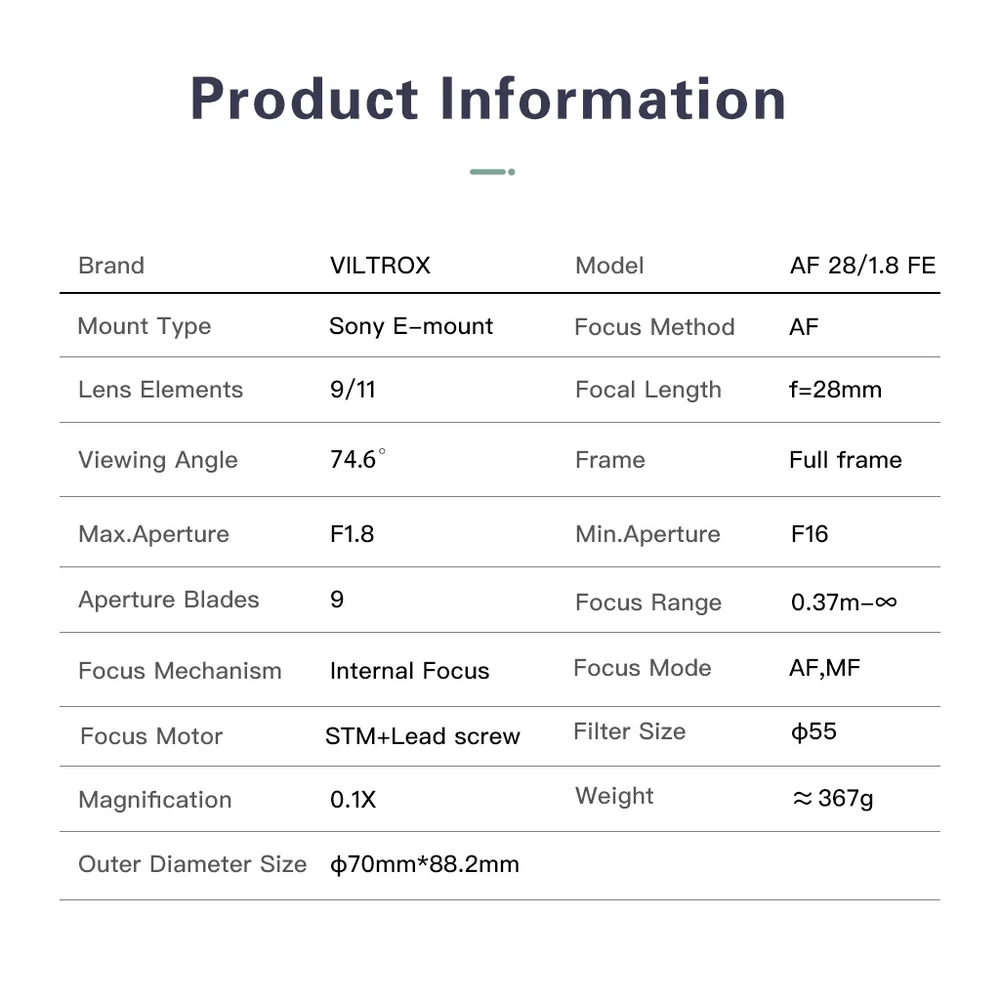 Viltrox AF 28mm f/1.8 FE Lens by  in  - EC MALL