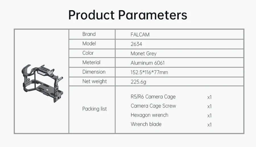 Falcam QuickRelease CameraCage (For Canon R5/R6) 2634 by  in  - EC MALL
